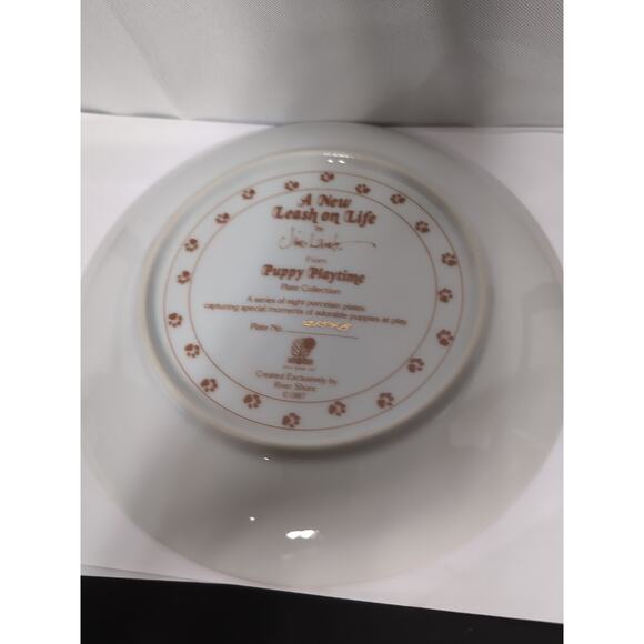 Miniature Schnauzer Dog "A New Leash On Life" by Jim Lamb Collector Plate - Picture 3 of 3